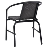 vidaXL Garden Chairs 4 pcs 110 kg Plastic Rattan and Steel