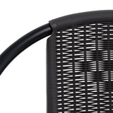 vidaXL Garden Chairs 4 pcs 110 kg Plastic Rattan and Steel