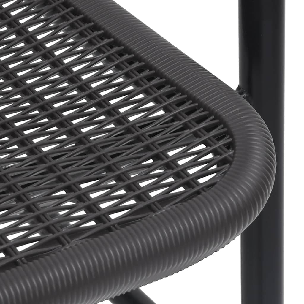 vidaXL Garden Chairs 4 pcs 110 kg Plastic Rattan and Steel