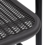 vidaXL Garden Chairs 4 pcs 110 kg Plastic Rattan and Steel