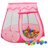 vidaXL Tente pour enfants avec 250 balles 102x102x82 cm rose