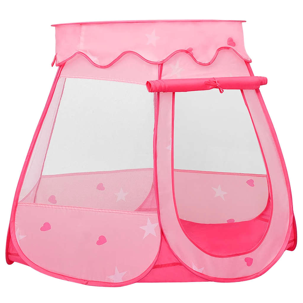 vidaXL Tente pour enfants avec 250 balles 102x102x82 cm rose