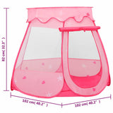 vidaXL Tente pour enfants avec 250 balles 102x102x82 cm rose