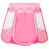 vidaXL Tente pour enfants avec 250 balles 102x102x82 cm rose