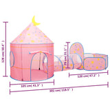 vidaXL Kinderspeeltent met 250 ballen 301x120x128 cm roze