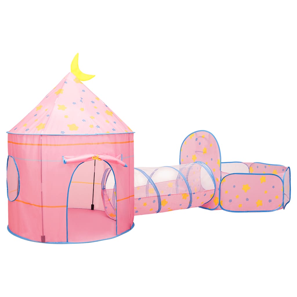 vidaXL Kinderspeeltent met 250 ballen 301x120x128 cm roze