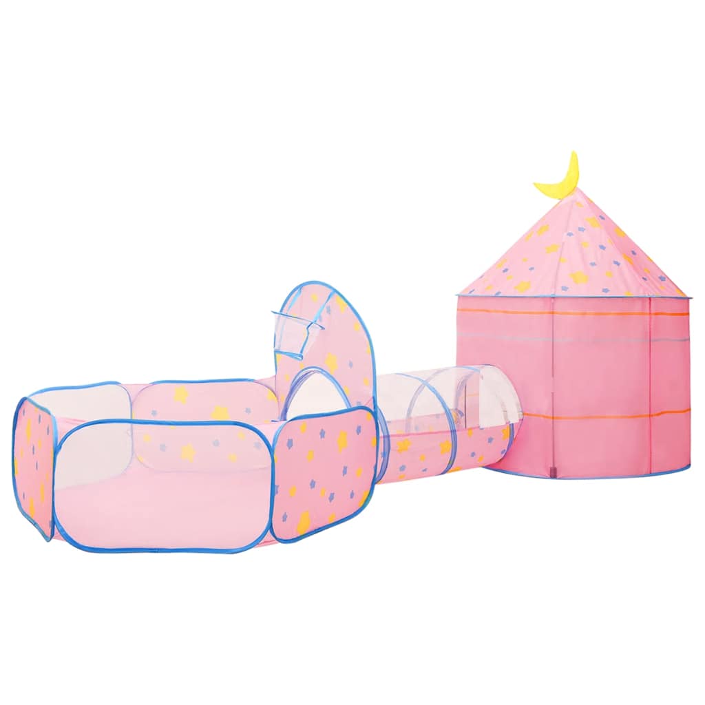 vidaXL Kinderspeeltent met 250 ballen 301x120x128 cm roze