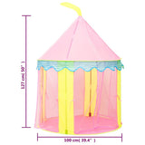vidaXL Kinderspeeltent met 250 ballen 100x100x127 cm roze