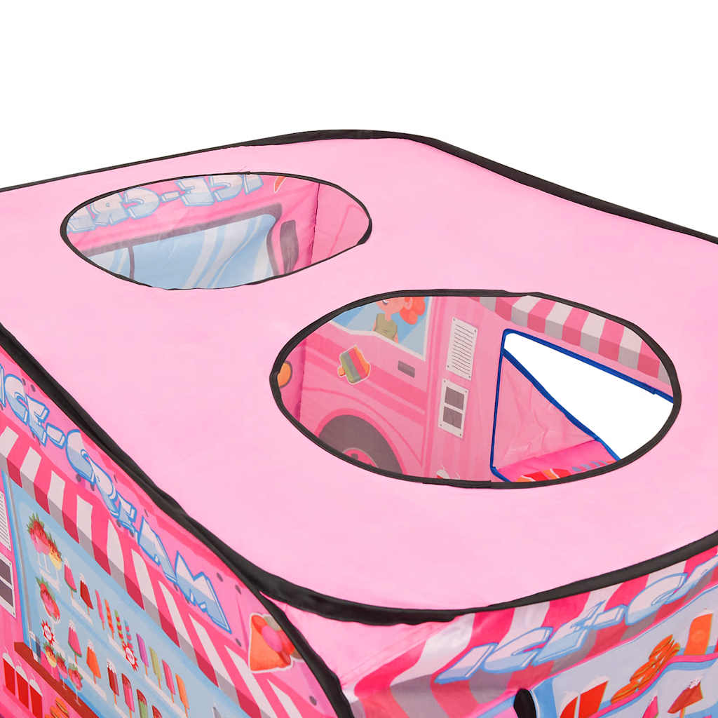 vidaXL Kinderspeeltent met 250 ballen 70x112x70 cm roze