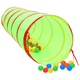 vidaXL Kinderspeeltunnel met 250 ballen 175 cm polyester groen