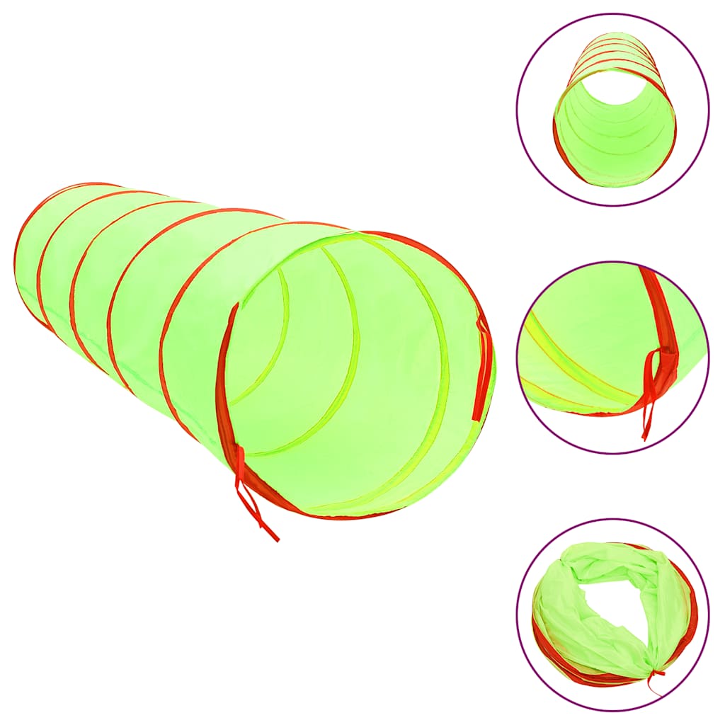vidaXL Kinderspeeltunnel met 250 ballen 175 cm polyester groen