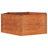 vidaXL Bac à plantes verhoogd 129x129x45 cm arbre cortenstaal roestig