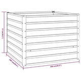 vidaXL Plantenbak verhoogd 100x100x77 cm cortenstaal roestig