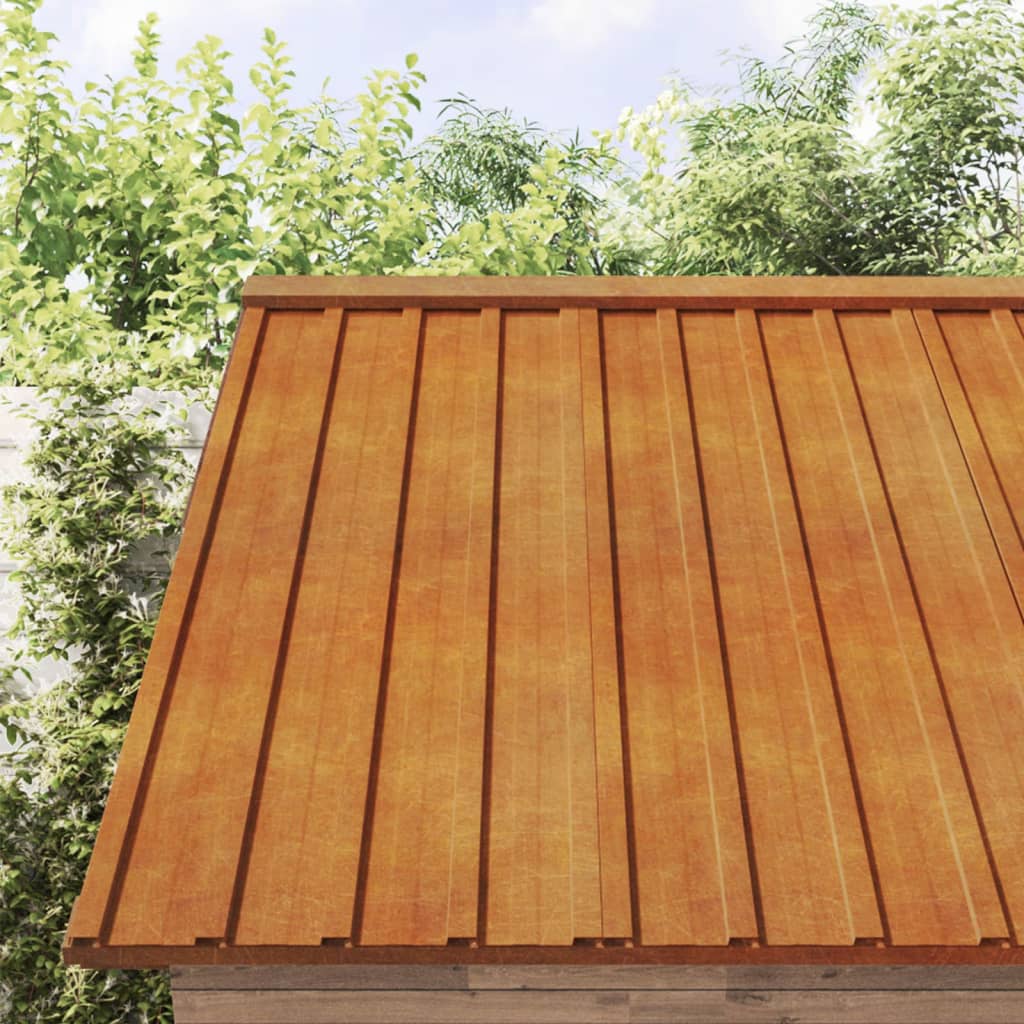 vidaXL Roofing Panels 12 pcs 60x44 cm Corten Steel Rusty
