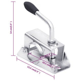 vidaXL Jockey Wheel Clamp 13.5x6.5x14 cm galvanized steel