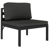 vidaXL 7-delige Loungeset met kussens aluminium antracietkleurig