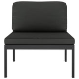 vidaXL 7-delige Loungeset met kussens aluminium antracietkleurig