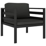 vidaXL 7-delige Loungeset met kussens aluminium antracietkleurig
