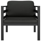 vidaXL 7-delige Loungeset met kussens aluminium antracietkleurig