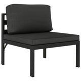 vidaXL 6-delige Loungeset met kussens aluminium antracietkleurig