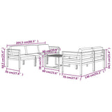 vidaXL 6-delige Loungeset met kussens aluminium antracietkleurig