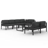vidaXL 8-delige Loungeset met kussens aluminium antracietkleurig