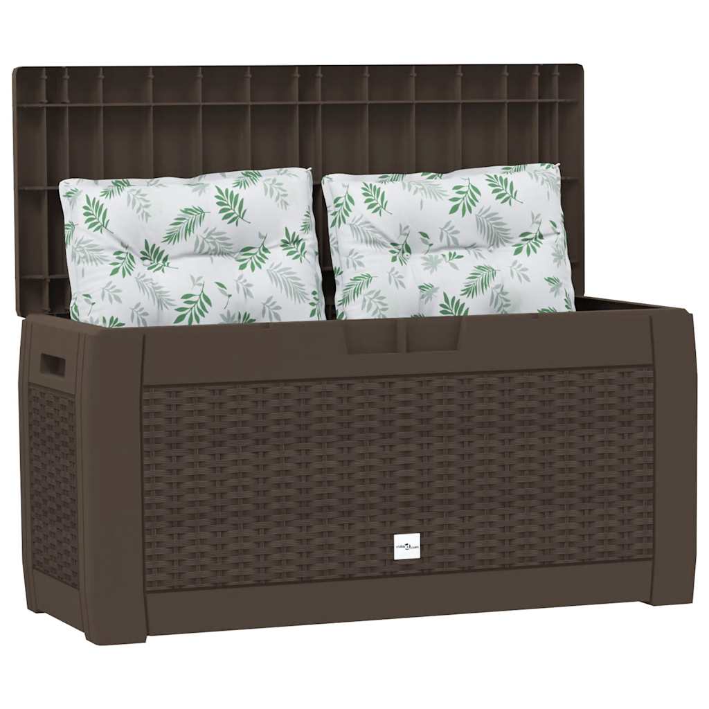 vidaXL Tuinbox 119x48x60 cm polypropeen bruin
