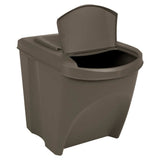 vidaXL Stackable Trash Cans 3 pcs 75 L Polypropylene Grey