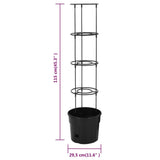 vidaXL Tomato Growing Pot ø29.5x115 cm Polypropylene Anthracite