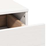 vidaXL Dressing Table Set with Mirror Solid Pine Wood White