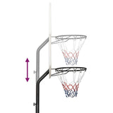 vidaXL Basketbalstandaard 282-352 cm polyethyleen wit