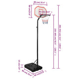 vidaXL Basketbalstandaard 282-352 cm polyethyleen wit