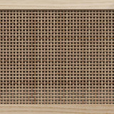 vidaXL Dressoir 60x30x70 cm massief grenenhout en rattan wit