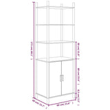 vidaXL Hoge kast 60x40x173 cm bewerkt hout wit
