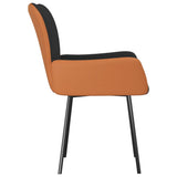 vidaXL Dining Chairs 2 pcs Fabric and Artificial Leather Black