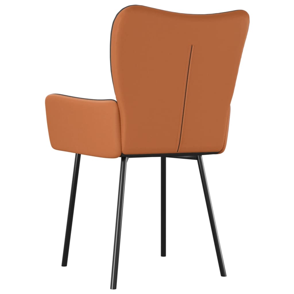 vidaXL Dining Chairs 2 pcs Fabric and Artificial Leather Black