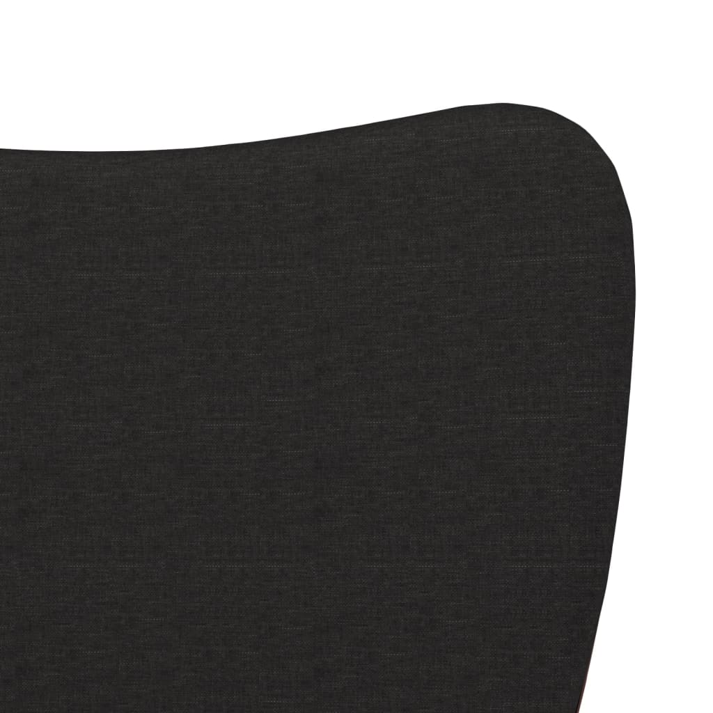 vidaXL Dining Chairs 2 pcs Fabric and Artificial Leather Black