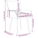 vidaXL Dining Chairs 2 pcs Fabric and Artificial Leather Black