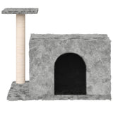 vidaXL Cat Tree with Sisal Scratching Posts 51 cm Light Grey