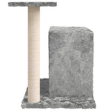 vidaXL Cat Tree with Sisal Scratching Posts 51 cm Light Grey