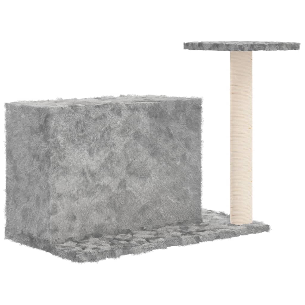 vidaXL Cat Tree with Sisal Scratching Posts 51 cm Light Grey