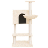vidaXL Cat Tree with Sisal Scratching Posts 108.5 cm Cream