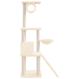 vidaXL Kattenmeubel met sisal krabpalen 131 cm lichtgrijs
