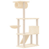 vidaXL Kattenmeubel met sisal krabpalen 131 cm lichtgrijs