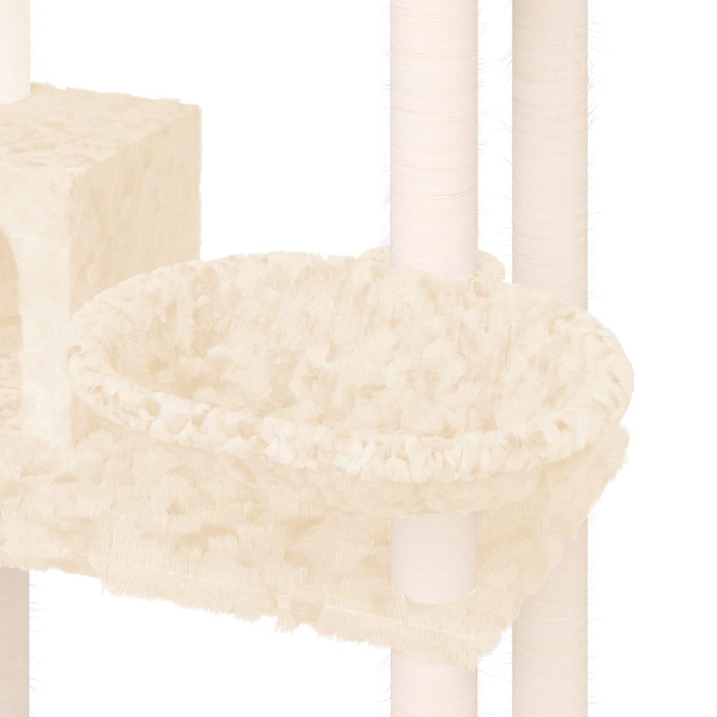 vidaXL Kattenmeubel met sisal krabpalen 131 cm lichtgrijs