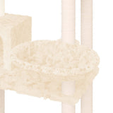 vidaXL Kattenmeubel met sisal krabpalen 131 cm lichtgrijs