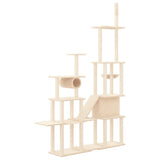 vidaXL Cat Tree with Sisal Scratching Posts 279 cm Cream