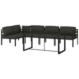 vidaXL 6-delige Loungeset met kussens aluminium antracietkleurig