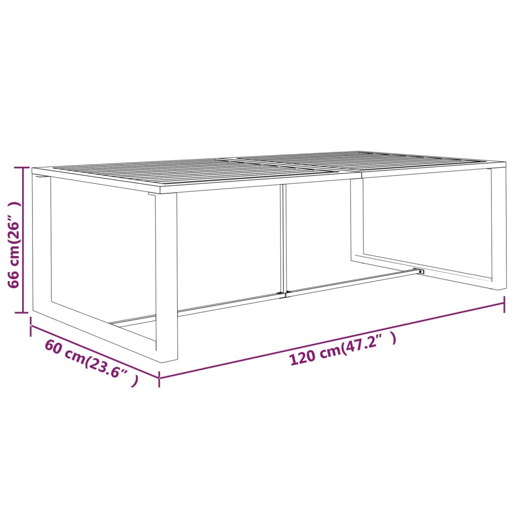 vidaXL 6-delige Loungeset met kussens aluminium antracietkleurig