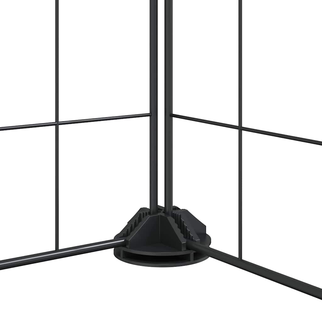 vidaXL Pet Playpen with 8 Panels, Black, 35x35 cm, Steel